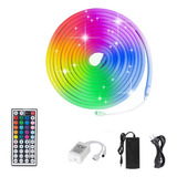 Kit Tira Led 5 Mts Rgb Neón Control Grande Tik Tok Pc Gamer