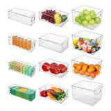 Contenedores Organizadores Para Refrigerador Kit X 12 Piezas