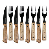 Set 8 Piezas De Cuchillos Y Tenedores Para Comidas Wayu