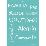 Stencil Laura Craft Palabras Navideñas