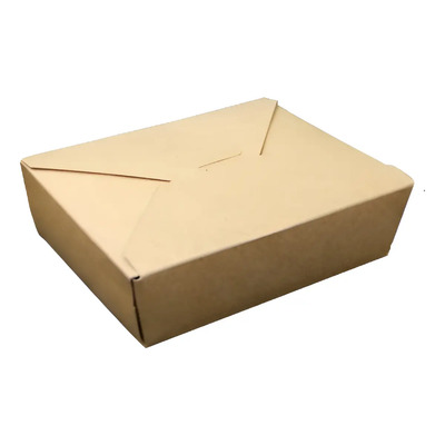 100 Contenedores Kraft Comida Biodegradables 1500 Ml - 50 Oz Kraft