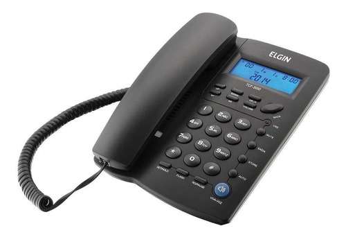 Telefone Fixo Elgin Tcf 3000 Preto - Usado E 100%