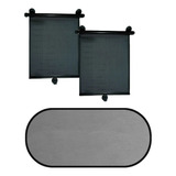 Kit Cortinas Parasol Trasera + Set 2 Enrrollables Ventanilla