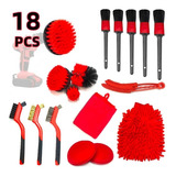 Kit 18 Piezas Para Lavar Auto Limpieza Interior Y Exterior