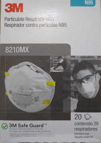 Respirador Cubre Boca Mascarilla 3m 8210 Mx  Caja Con 20