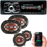 Som Automotivo Bluetooth + Falante 6x9 + Par 5 Polegadas