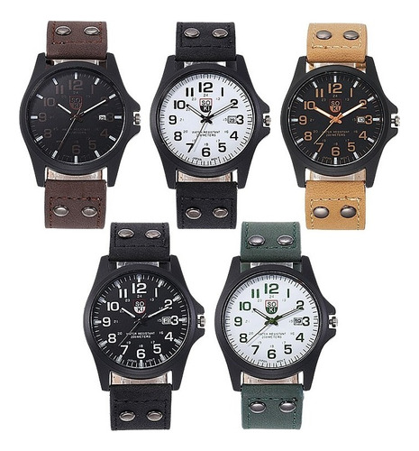 Mayoreo Lote De 4 Relojes Hombre Tipo Militar Sport Color De La Correa Varios