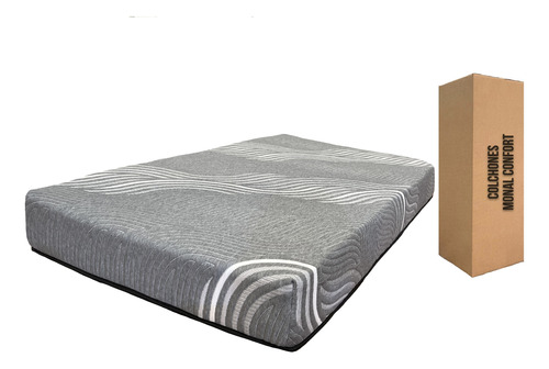 Colchon Individual Slim Grey Monal Confort Con Memory Foam