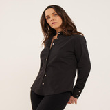 Camisa Mujer Patprimo M/l Negro Poliéster 30010571-10