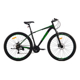 Bicicleta Mtb Overtech R29 Aluminio Full Shimano Fr Disco Pp Color Negro/verde/verde Tamaño Del Cuadro M