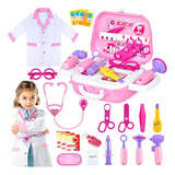 Doctor Kit Para Niños Pequeños 3-5, Pink Doctors Kit For Kid