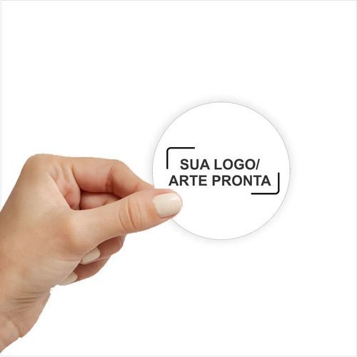 150 Tags Adesivo Personalizados Para Logo - 3,5 Cm