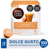 Capsulas Dolce Gusto Cortado Espresso Macchiato Nescafe X3 