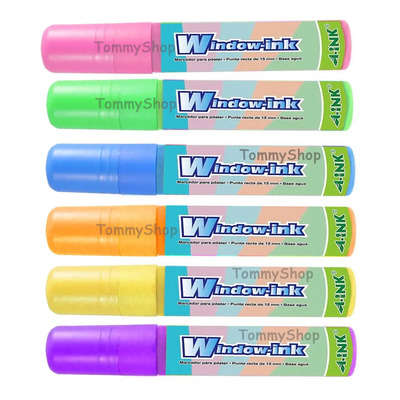 6 Marcadores Plumones Pastel P Vidrio Coche Negocio Carro | Envío gratis