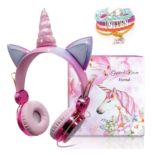 Auriculares Con Microfono Unicornio Conector De 3,5 Mm