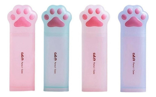 Estuche Lápices Patita De Gato Kawaii Cute Varios Colores