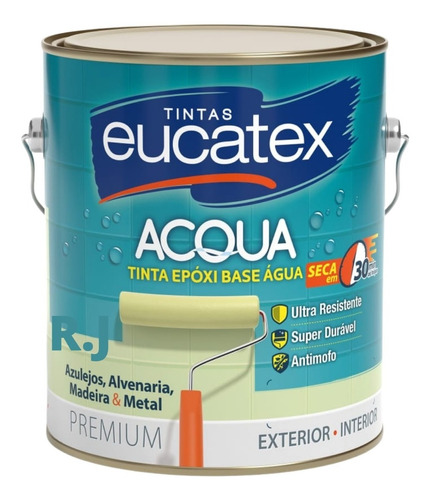 Tinta Epoxi Base Agua 3.6 L Branco Eucatex - Azulejos ******