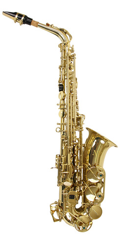 Saxofone Alto As 200 Laqueado Dourado Com Case New York