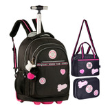 Kit Mochila Escolar Rebeca Bonbon Rb24001 Estojo Lancheira