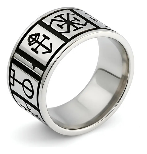 Anillo Runas Vikingo Brújula Vegsivir Nórdico En Plata 925 | Envío gratis