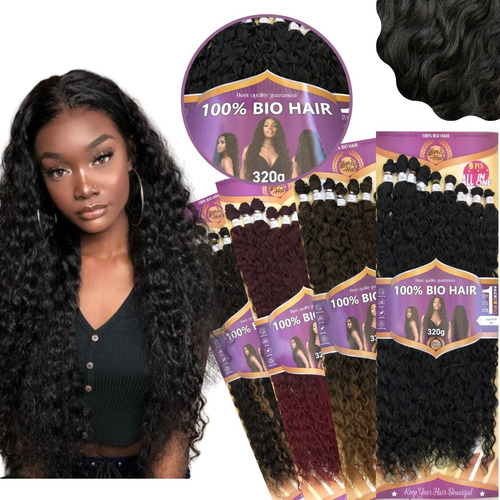 Cabelo Orgânico Cacheado 300g 80cm Idêntico Humano + Brinde