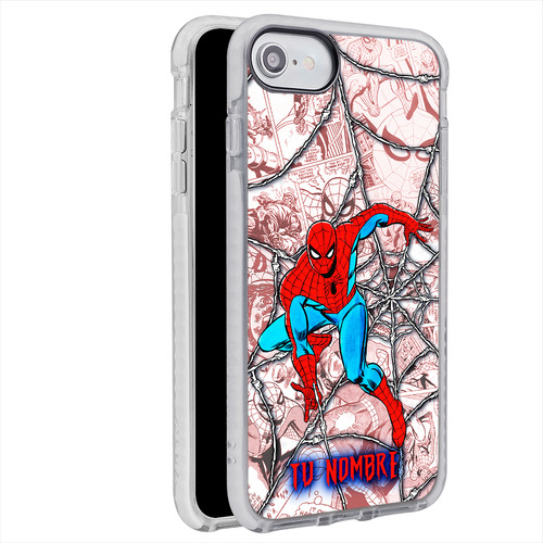 Funda Para iPhone Spiderman Marvel Con Tu Nombre