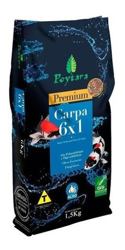 Ração Poytara Carpa Premium 6x1 1,5kg