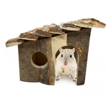Kathson Hamster Casa De Madera, Pequeno Refugio Para Mascota