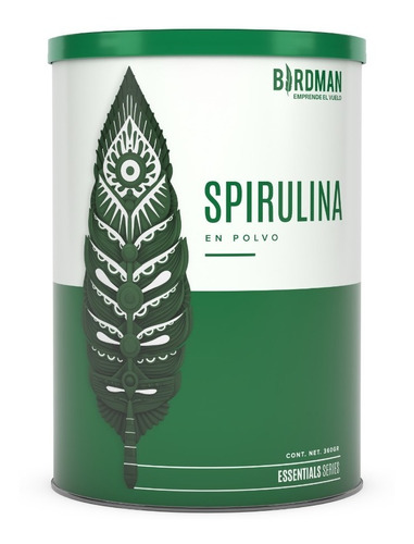 Birdman Spirulina En Polvo Con Clorofila | 120 Porciones | Sabor Natural