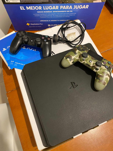 Ps4 Slim 1tb Dos Jockstick 6 Juegos En Caja Usada