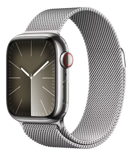 Apple Watch Series 9 Gps + Celular  Caja De Acero Inoxidable Color Plata De 45 Mm  Correa Estilo Milanés Color Plata - Distribuidor Autorizado