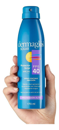 Protector Solar Dermaglós Fps 40 Spray Continuo X 170 Ml