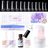 Gellen Kit De Puntas De Unas Y Pegamento De Gel, Kit De 240