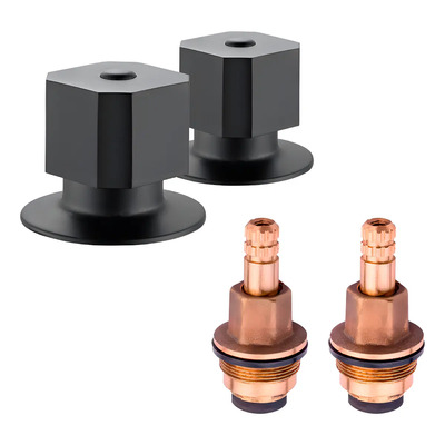 Llaves Empotrar Negro RoalFlux Cartucho Metal Latón De Pared 36281+R470078 | Envío gratis