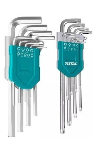 Set llaves hexagonales y torx x 18 u total  tht106kt0181