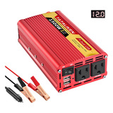 Inversor De Corriente 1500w 12v/110v60hz Dual Usb Y Enchufe