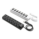 Hub Usb 2.0 7 Puertos Con Switch Led Laptop Pc Alta Velocida