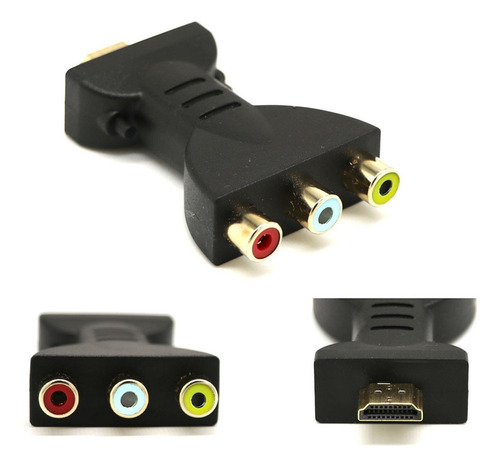 A Adaptadores De Audio Y Vídeo Hdmi A 3 Rgb Rca Chapados En