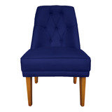 Cadeiras Paris Suede Azul Marinho Com Tachas - Dominic Decor