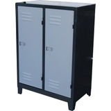 Locker Metalico Bajo 2 Puertas Estilo Industrial Moderno