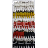 200un Kit Plug Rca Plástico (preto Vermelho Amarelo Branco)