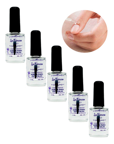 Aceite Para Cutícula Las Varano Uñas Esculpidas 11ml X5