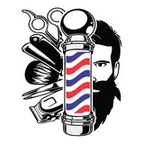 Adesivo Decorativo Barbearia Parede Tambor Tonel Porta Etc