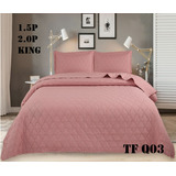 Cobertor Quilt Con Pompon King Color A Elegir