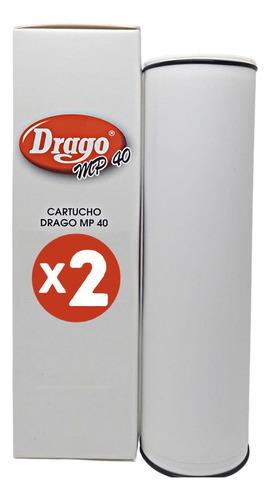 2 Cartuchos De Repuesto Para Filtro Purificador Drago Mp40