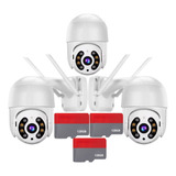 Kit 3 Câmeras Segurança Wifi A8 Yoosee Visão Noturna 128gb
