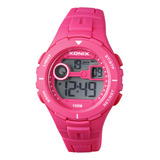 Reloj Digital Xonix Mujer Caucho Fucsia Deportes Luz Ik-a02