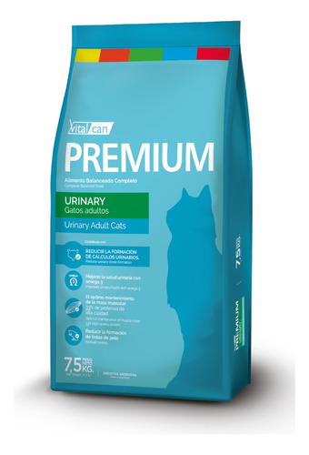 Vital Can Premium Urinary 7,5 Kg X 2 Unidades Total 15 Kg