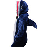 Kigurumi O Disfraz, Pijama Shark Tiburon Azul Suave Térmica