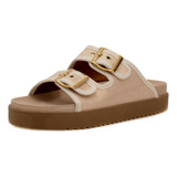 Sandália Birken Feminina Confortável Flat Moda Blogueiras